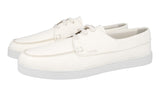 Prada Men's Off-white Deerskin Leather Buckskin Loafer Boat Shoes Sneaker 2EE397