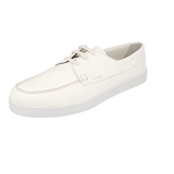 Prada Men's Off-white Deerskin Leather Buckskin Loafer Boat Shoes Sneaker 2EE397