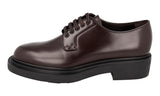Prada Men's Brown Leather Derby Winter Sole Business Shoes 2EE404