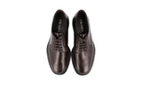Prada Men's Brown Leather Derby Winter Sole Business Shoes 2EE404