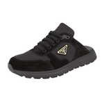 Prada Men's Black Leather + Nylon Mules Sandals Sneaker 2EE441