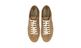 Prada Men's Beige Leather Aged-effect Sneaker 2EE448