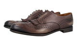 Prada Men's Brown Full Brogue Leather Brogue Business Shoes 2EF029