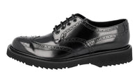 Prada Men's Black welt-sewn Leather Derby Business Shoes 2EG008