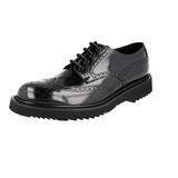 Prada Men's Black welt-sewn Leather Derby Business Shoes 2EG008