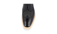 Prada Men's Black welt-sewn Leather Derby Business Shoes 2EG015