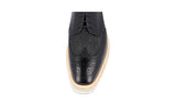 Prada Men's Black welt-sewn Leather Derby Business Shoes 2EG015