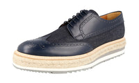 Prada Men's 2EG015 3G54 F0008 Full Brogue Leather Lace-up Shoes