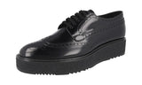 Prada Men's 2EG015 P39 F0002 A Brushed Spazzolato Leather Business Shoes