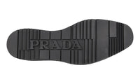 Prada Men's Black Brushed Spazzolato Leather Full Brogue Business Shoes 2EG015