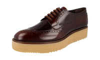 Prada Men's 2EG015 P39 F0005 Full Brogue Leather Business Shoes