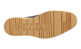 Prada Men's Brown Brushed Spazzolato Leather Derby Business Shoes 2EG015