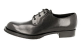 Prada Men's Black welt-sewn Leather Runway Welt Sewn Derby Business Shoes 2EG100