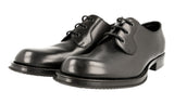 Prada Men's Black welt-sewn Leather Runway Welt Sewn Derby Business Shoes 2EG100