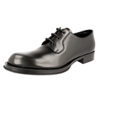 Prada Men's Black welt-sewn Leather Runway Welt Sewn Derby Business Shoes 2EG100