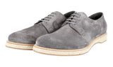 Prada Men's Grey welt-sewn Leather Lace-up Shoes 2EG113