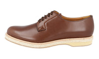 Prada Men's Brown Leather Lace-up Shoes 2EG113