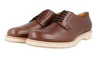 Prada Men's Brown Leather Lace-up Shoes 2EG113