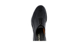 Prada Men's Black Full Brogue Leather Derby Sneaker 2EG116