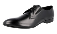 Prada Men's 2EG135 B4L F0002 Brushed Spazzolato Leather Business Shoes