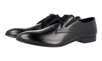 Prada Men's Black Brushed Spazzolato Leather Business Shoes 2EG135