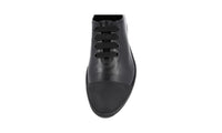 Prada Men's Black Leather Lace-up Shoes 2EG149