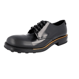 Prada Men's Black welt-sewn Leather Runway Rubber Cap Welt Sewn Bulky Business Shoes 2EG190