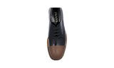 Prada Men's Black welt-sewn Leather Runway Rubber Cap Welt Sewn Bulky Business Shoes 2EG190