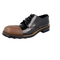 Prada Men's Black welt-sewn Leather Lace-up Shoes 2EG190