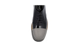 Prada Men's Black welt-sewn Leather Runway Rubber Cap Welt Sewn Bulky Business Shoes 2EG190