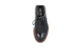 Prada Men's Black welt-sewn Leather Runway Bulky Sole Welt Sewn Kiltie Business Shoes 2EG193