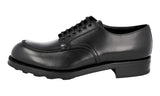 Prada Men's Black welt-sewn Leather Runway Bulky Sole Welt Sewn Derby Business Shoes 2EG194