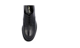 Prada Men's Black welt-sewn Leather Runway Bulky Sole Welt Sewn Derby Business Shoes 2EG194