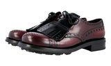 Prada Men's Brown welt-sewn Leather Runway Brogue Kiltie Welt Sewn Bulky Business Shoes 2EG197