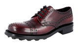 Prada Men's Brown welt-sewn Leather Runway Brogue Kiltie Welt Sewn Bulky Business Shoes 2EG197