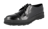 Prada Men's 2EG205 B4L F0002 Full Brogue Leather Business Shoes