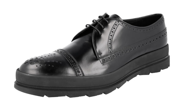 Prada Men's 2EG205 B4L F0002 Full Brogue Leather Business Shoes
