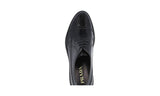 Prada Men's Black Full Brogue Leather Derby Business Shoes 2EG205