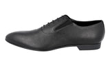 Prada Men's Black Saffiano Leather Oxford Flexible Business Shoes 2EG206
