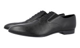 Prada Men's Black Saffiano Leather Oxford Flexible Business Shoes 2EG206