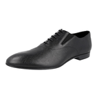 Prada Men's Black Saffiano Leather Oxford Flexible Business Shoes 2EG206