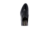 Prada Men's Black Brushed Spazzolato Leather Oxford Flexible Business Shoes 2EG206