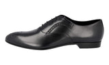 Prada Men's Black Full Brogue Leather Oxford Business Shoes 2EG208