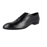 Prada Men's Black Full Brogue Leather Oxford Business Shoes 2EG208