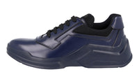 Prada Men's Blue Brushed Spazzolato Leather Polarius Sneaker 2EG210