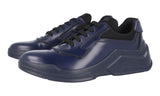 Prada Men's Blue Brushed Spazzolato Leather Polarius Sneaker 2EG210