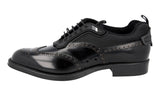 Prada Men's Black welt-sewn Leather Derby Business Shoes 2EG211