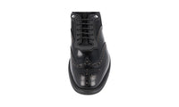 Prada Men's Black welt-sewn Leather Derby Business Shoes 2EG211