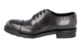 Prada Men's Grey welt-sewn Leather Full Brogue Lace-up Shoes 2EG217