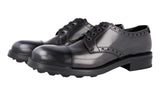 Prada Men's Grey welt-sewn Leather Lace-up Shoes 2EG217
